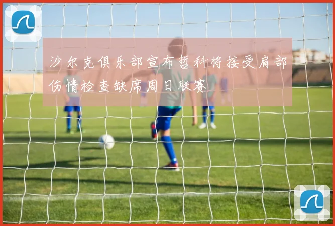 沙尔克俱乐部宣布哲科将接受肩部伤情检查缺席周日联赛